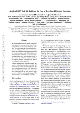 SemEval-2025 Task 11: Bridging the Gap in Text-Based Emotion Detection