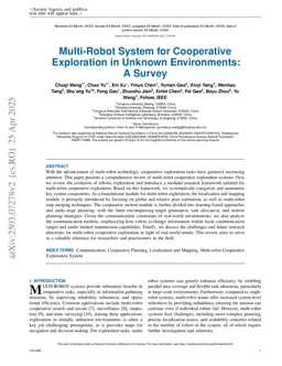 Multi-Robot System for Cooperative Exploration in Unknown Environments: A Survey