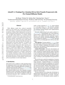 AttenST: A Training-Free Attention-Driven Style Transfer Framework with Pre-Trained Diffusion Models