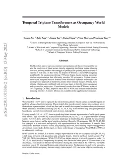 Delta-Triplane Transformers as Occupancy World Models
