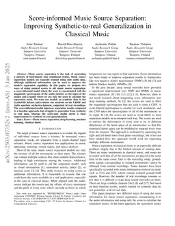 Score-informed Music Source Separation: Improving Synthetic-to-real Generalization in Classical Music