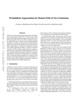 Probabilistic Segmentation for Robust Field of View Estimation