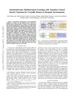 AttentionSwarm: Reinforcement Learning with Attention Control Barier Function for Crazyflie Drones in Dynamic Environments