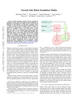 Towards Safe Robot Foundation Models