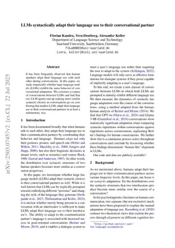 LLMs syntactically adapt their language use to their conversational partner