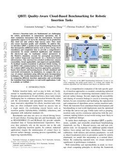 QBIT: Quality-Aware Cloud-Based Benchmarking for Robotic Insertion Tasks