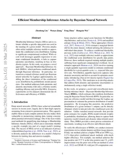 Efficient Membership Inference Attacks by Bayesian Neural Network