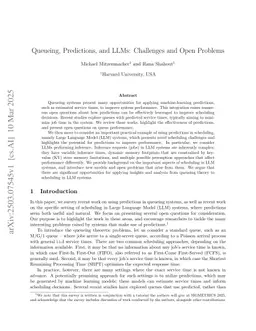 Queueing, Predictions, and LLMs: Challenges and Open Problems