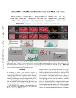 HumanMM: Global Human Motion Recovery from Multi-shot Videos
