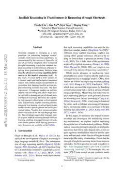 Implicit Reasoning in Transformers is Reasoning through Shortcuts