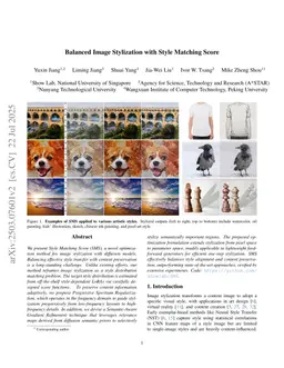 Balanced Image Stylization with Style Matching Score