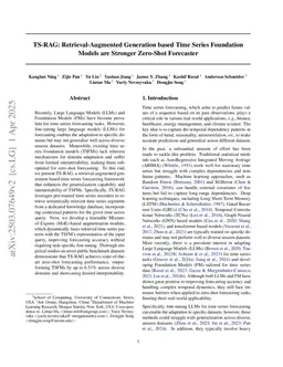 TS-RAG: Retrieval-Augmented Generation based Time Series Foundation Models are Stronger Zero-Shot Forecaster