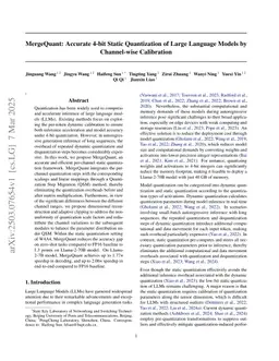 MergeQuant: Accurate 4-bit Static Quantization of Large Language Models by Channel-wise Calibration
