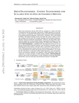DriveTransformer: Unified Transformer for Scalable End-to-End Autonomous Driving