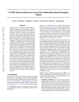 CLIMB: Data Foundations for Large Scale Multimodal Clinical Foundation Models