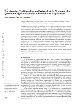 Transforming Traditional Neural Networks into Neuromorphic Quantum-Cognitive Models: A Tutorial with Applications