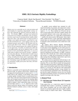 SIRE: SE(3) Intrinsic Rigidity Embeddings