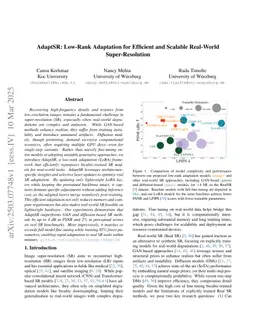 AdaptSR: Low-Rank Adaptation for Efficient and Scalable Real-World Super-Resolution