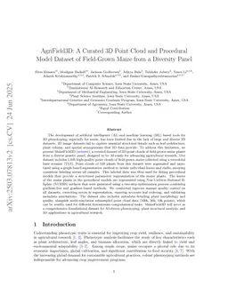 MaizeField3D: A Curated 3D Point Cloud and Procedural Model Dataset of Field-Grown Maize from a Diversity Panel