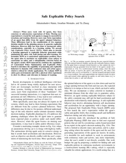 Safe Explicable Policy Search