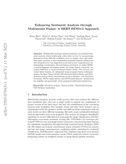 Enhancing Sentiment Analysis through Multimodal Fusion: A BERT-DINOv2 Approach
