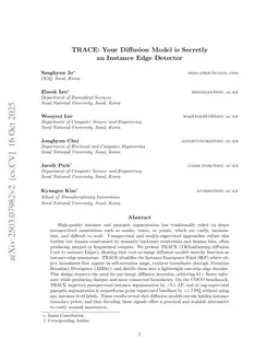 TRACE: Your Diffusion Model is Secretly an Instance Edge Detector