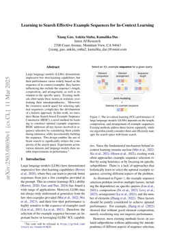 Learning to Search Effective Example Sequences for In-Context Learning
