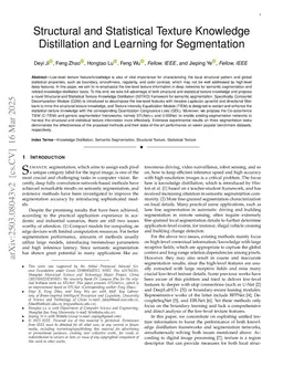 Structural and Statistical Texture Knowledge Distillation and Learning for Segmentation