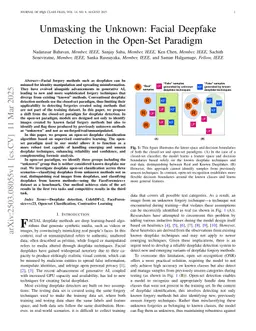 Unmasking the Unknown: Facial Deepfake Detection in the Open-Set Paradigm