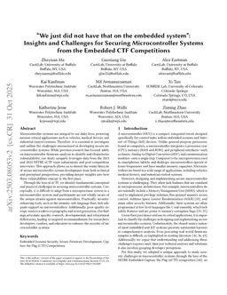 "We just did not have that on the embedded system": Insights and Challenges for Securing Microcontroller Systems from the Embedded CTF Competitions
