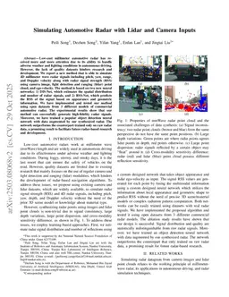 Simulating Automotive Radar with Lidar and Camera Inputs