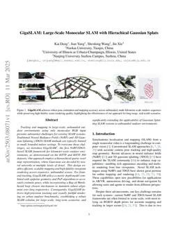 GigaSLAM: Large-Scale Monocular SLAM with Hierarchical Gaussian Splats