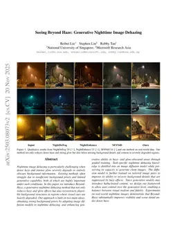 Seeing Beyond Haze: Generative Nighttime Image Dehazing