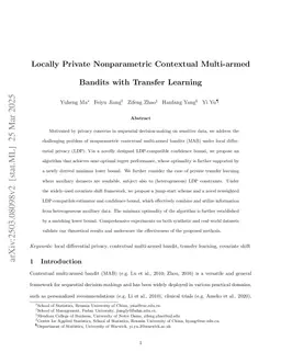 Locally Private Nonparametric Contextual Multi-armed Bandits