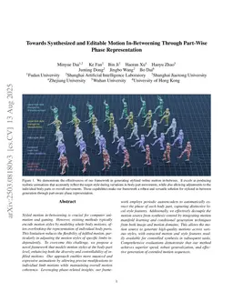 Towards Synthesized and Editable Motion In-Betweening Through Part-Wise Phase Representation