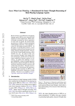 Guess What I am Thinking: A Benchmark for Inner Thought Reasoning of Role-Playing Language Agents