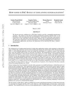 How good is PAC-Bayes at explaining generalisation?