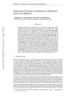 Preference-Based Alignment of Discrete Diffusion Models