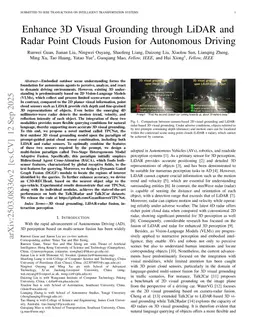 Talk2PC: Enhancing 3D Visual Grounding through LiDAR and Radar Point Clouds Fusion for Autonomous Driving