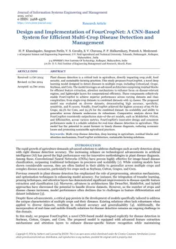 Design and Implementation of FourCropNet: A CNN-Based System for Efficient Multi-Crop Disease Detection and Management