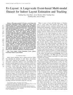 Ev-Layout: A Large-scale Event-based Multi-modal Dataset for Indoor Layout Estimation and Tracking