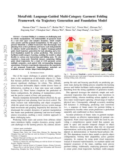 MetaFold: Language-Guided Multi-Category Garment Folding Framework via Trajectory Generation and Foundation Model