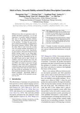 Stick to Facts: Towards Fidelity-oriented Product Description Generation