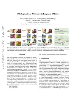 SAS: Segment Any 3D Scene with Integrated 2D Priors