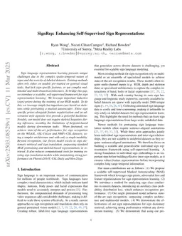 SignRep: Enhancing Self-Supervised Sign Representations