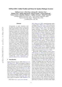 ESPnet-SDS: Unified Toolkit and Demo for Spoken Dialogue Systems