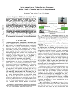 Deformable Linear Object Surface Placement Using Elastica Planning and Local Shape Control