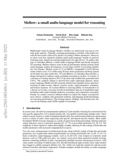 Mellow: a small audio language model for reasoning