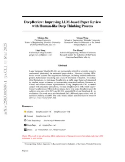 DeepReview: Improving LLM-based Paper Review with Human-like Deep Thinking Process