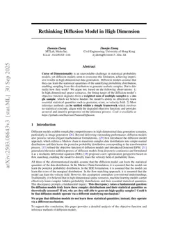 Rethinking Diffusion Model in High Dimension